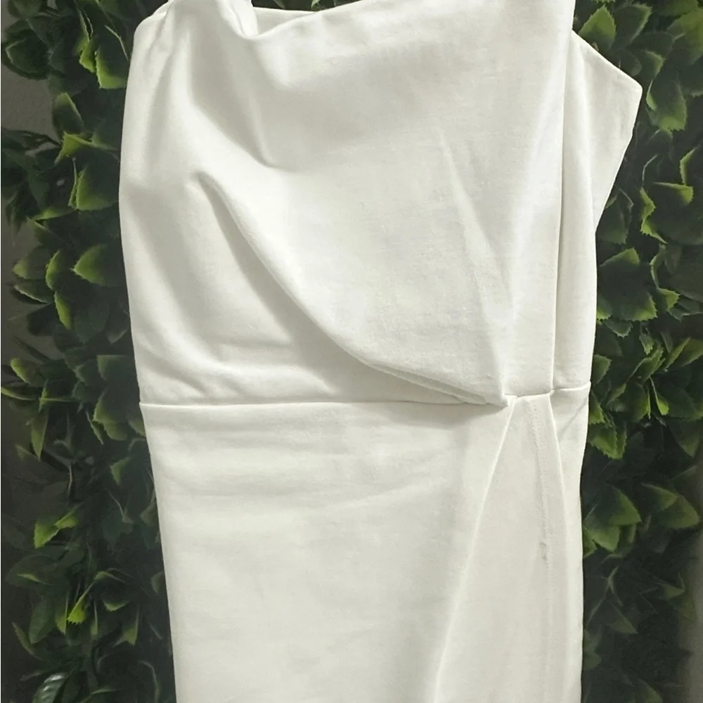 Lulu's Asymmetrical White Dress - Picture 1 of 2